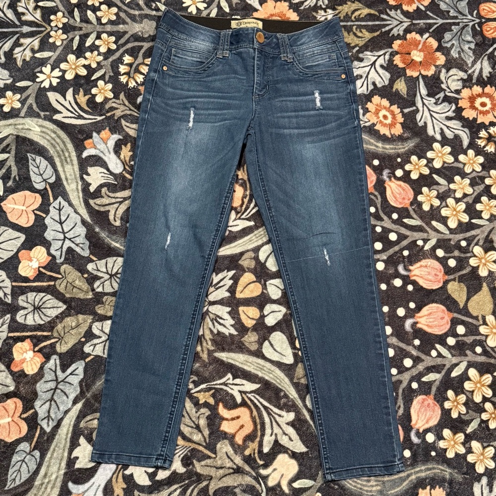 Democracy Distressed Indigo Skinny Jeans (6)
